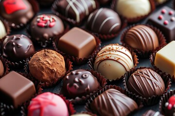 Picture of delicious and sweet chocolates perfect for valentines day