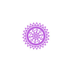 purple mandala element vector vector