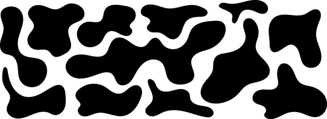 Freeform blob shapes. Abstracts amoeba shapes, freeform organic elements.