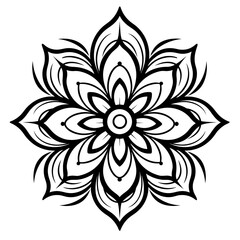 Mandala for Coloring Book: Intricate Vector Illustration, Isolated on White