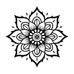 Mandala for Coloring Book: Intricate Vector Illustration, Isolated on White