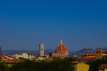 Fototapeta na wymiar Scenic view of Florence skyline with the Cathedral of Santa Maria del Fiore