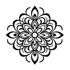 Mandala for Coloring Book: Intricate Vector Illustration, Isolated on White