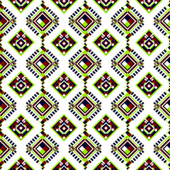 Geometric Ethnic Oriental Ikat Pattern Traditional Design for Background, Carpet, Wallpaper, Clothing, Wrapping, Batik, Fabric. Embroidery Style.