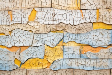 rough dry mud wall, handcrafted patterns