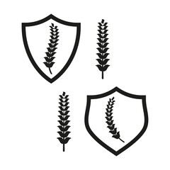 Nature protection icon. Tree shield icon. Vector illustration. EPS 10.