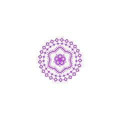 purple mandala element vector vector