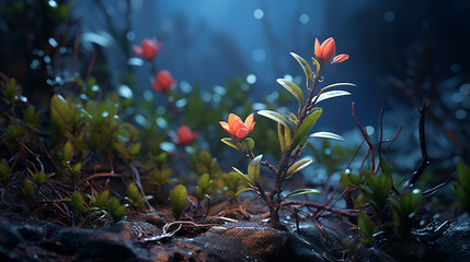 Fototapeta na wymiar flowers in the forest
