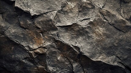 A textured dark brown stone background crafted from the rough, dark brown surface of a mountain, complete with cracks and ample space for creative design