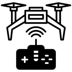 Remote solid glyph icon