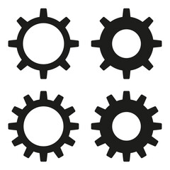 Gear and setting icon. Vector illustration. EPS 10.