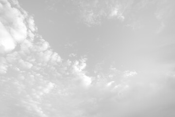 White cloud. White sky background
