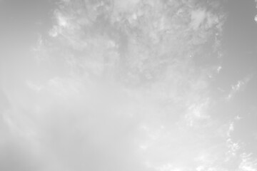 White cloud. White sky background