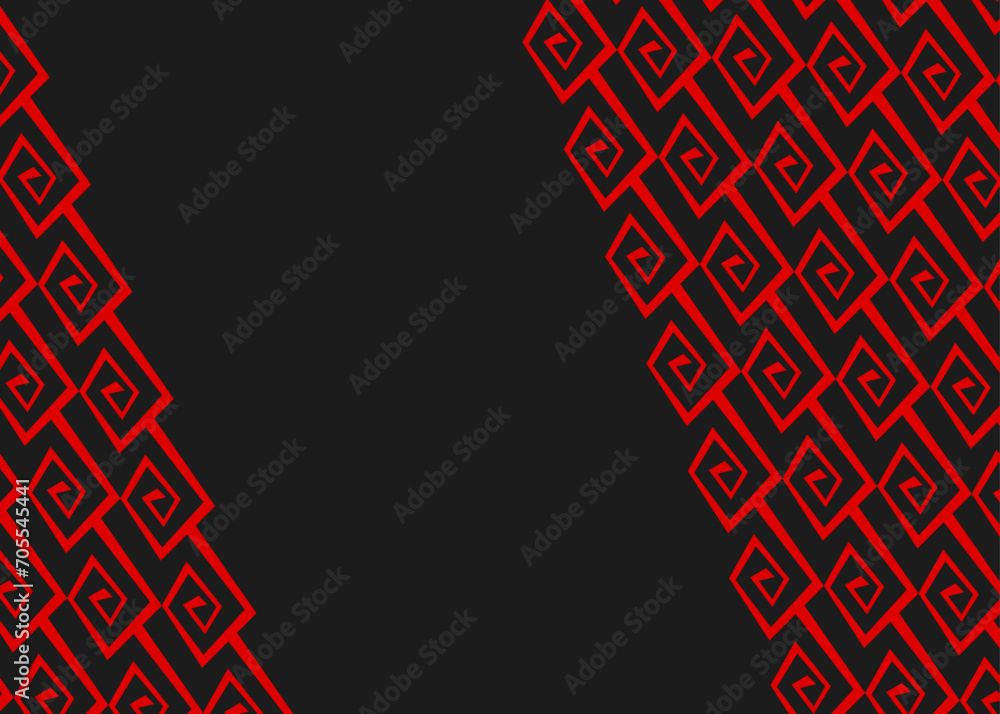 Poster abstract background with seamless curly geometric lines pattern and with some copy space area