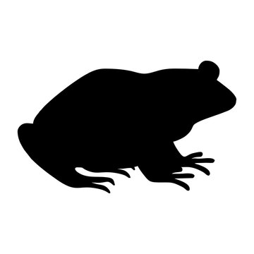recommend clip art: silhouette of a black frog or toad