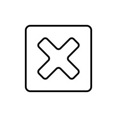 Obraz premium Alert box outline icons, minimalist vector illustration ,simple transparent graphic element .Isolated on white background