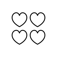 Health bar outline icons, minimalist vector illustration ,simple transparent graphic element .Isolated on white background