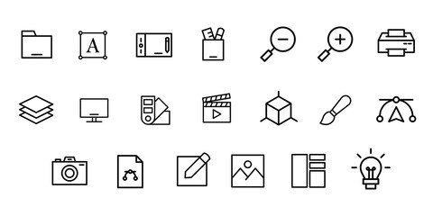 Set of graphic design icons