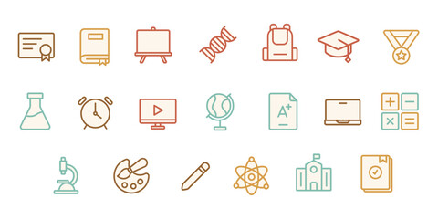 Set of education icons