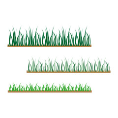 Grass leaves. Horizontal grass symbol. Vector illustration. EPS 10.