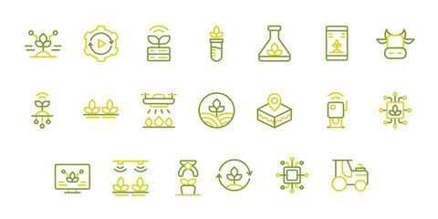 Set of agriculture icons. Agriculture Icons. Agriculture Technology Icons. - obrazy, fototapety, plakaty