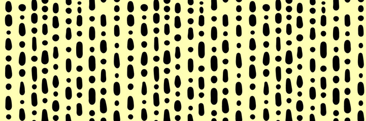 Small dash pattern. Seamless minimal dash pattern, small elements on yellow background. - obrazy, fototapety, plakaty