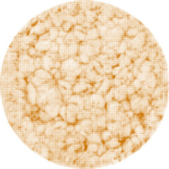 cornflake bread, round, one, isolated on white background