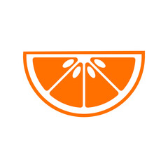 Orange icon vector. Fruits illustration sign. Vitamins symbol. Vegetarian logo. Food mark.