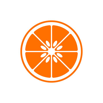 Orange icon vector. Fruits illustration sign. Vitamins symbol. Vegetarian logo. Food mark.