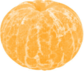 tangerine peeled, one isolated on white background