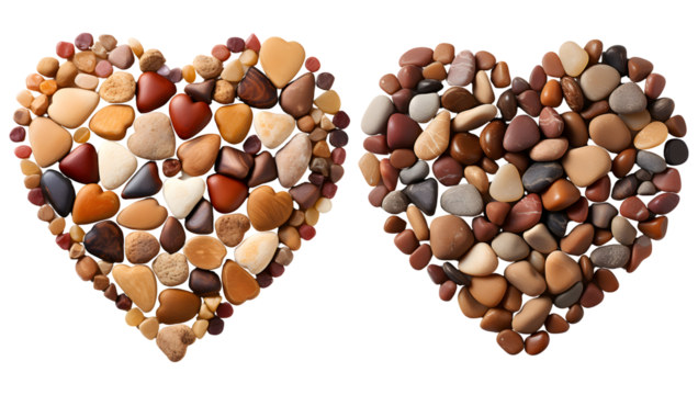 Heart Shaped Pebbles Stones, Love Symbol of Affection