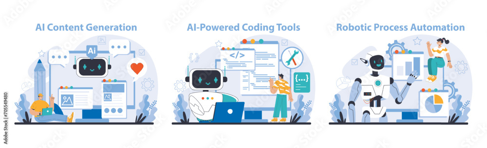 Poster ai tools set. empowers content creation, facilitates coding tasks, and automates business processes.