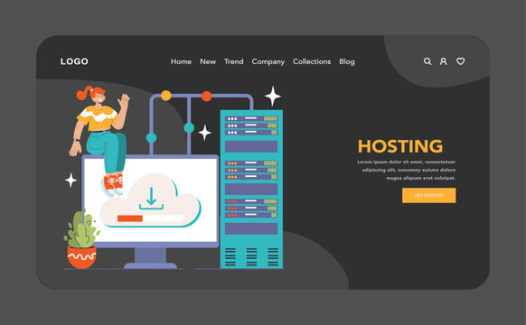 Back-end development. Coding, software engineering or programming. Software script development. Flat vector illustration