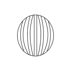 Watermelon icon vector. Fruits illustration sign. Vitamins symbol. Vegetarian logo. Food mark.