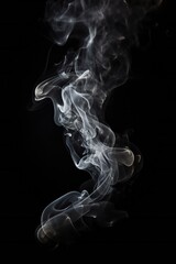 Smoke bursting out on black background Generative AI