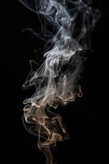 Smoke bursting out on black background Generative AI