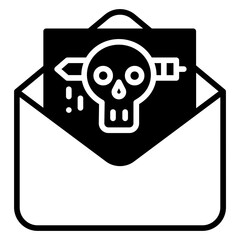 Message solid glyph icon