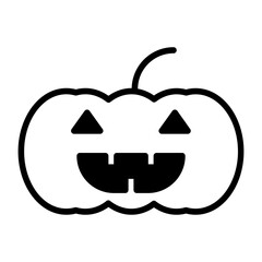 Pumpkin face solid glyph icon