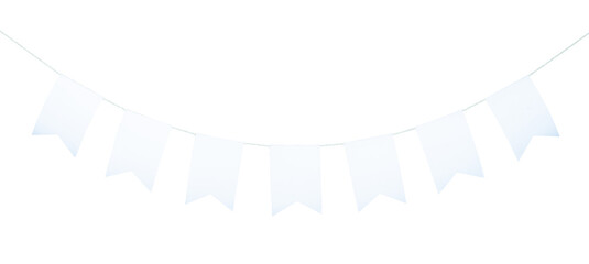 white party flag border isolated