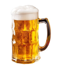 mug of cold beer, picture, PNG file, isolated background.