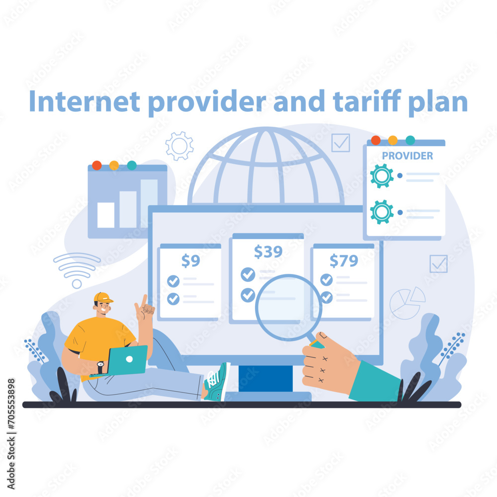 Poster wi-fi network. specialist setting up, developing and maintaining wireless fidelity equipment. secure