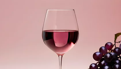 Fotobehang red wine and grapes © Asma