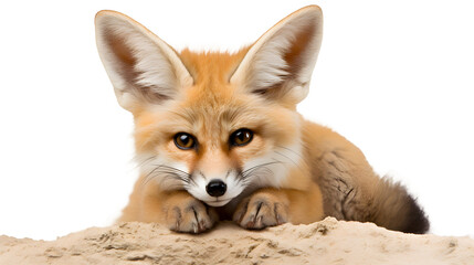 Obraz premium Fennec PNG, Desert Fox, Fennec Image, Small Wild Animal, Cute and Adorable, Wildlife Photography, Desert Habitat, Conservation Icon
