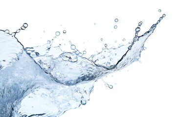 Water splashing out on white background Generative AI