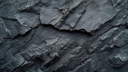 Rough mountain terrain in dark grey, displaying cracks and providing a textured black stone background. Abundant space for design elements.
 - obrazy, fototapety, plakaty