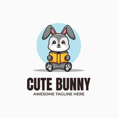 Cute Bunny Mascot Logo Design