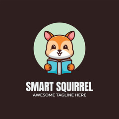 Smart Squirrel Mascot Logo Design