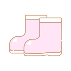 ピンクのショートタイプ長靴⭐︎PNG