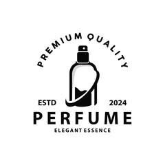 Simple minimalist perfume logo beauty product brand template perfume bottle design