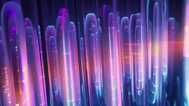 Rows of glass tubes containing developing embryos, each one carefully monitored and modified to push the boundaries of genetic science towards a bright, futuristic future.